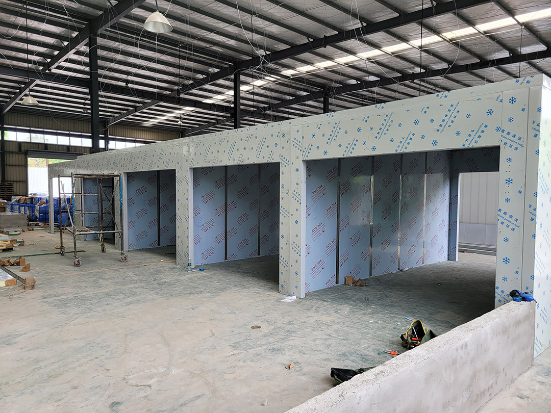 大邑食品廠定制烘干房安裝現(xiàn)場(chǎng)